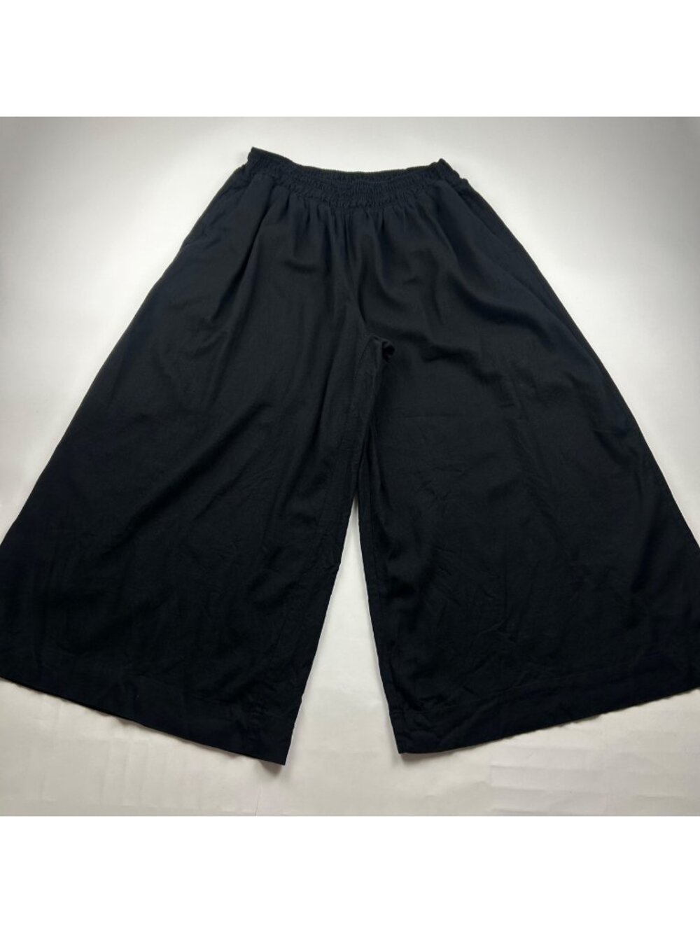 Old Navy Black Linen Wide Leg Smocked Waist Lounge Pant XL